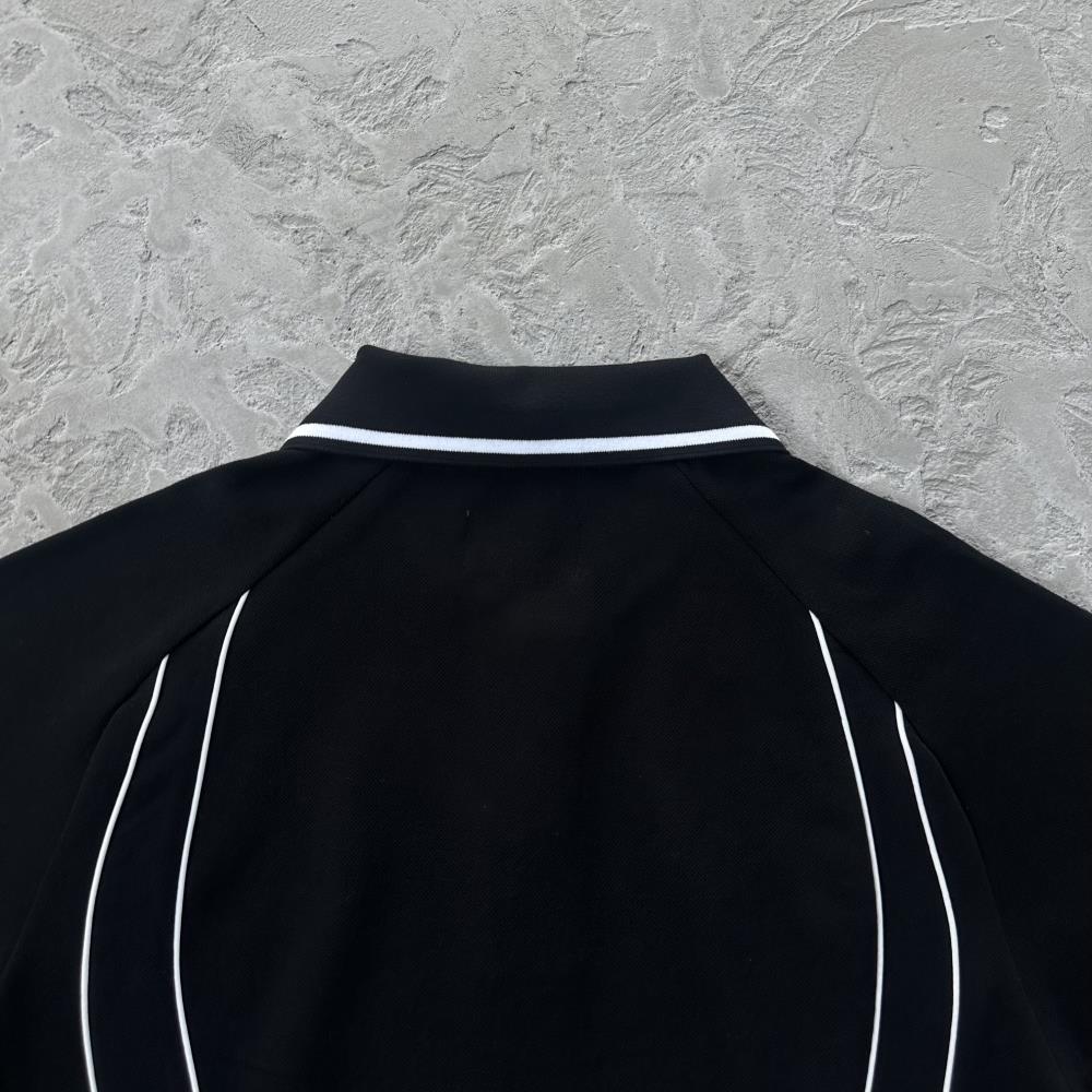 island pique polo set -black