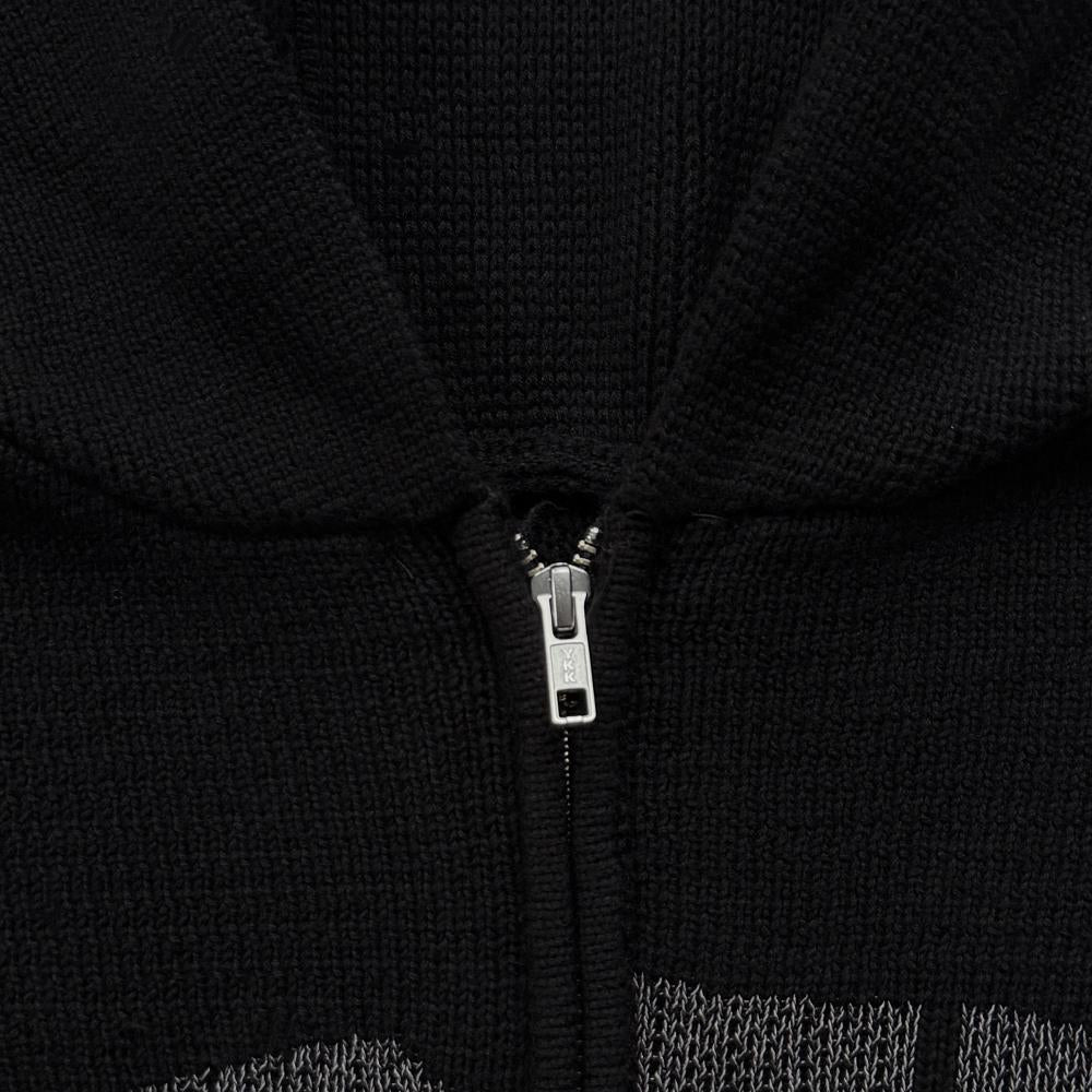 3M college knit zip hoodie-black