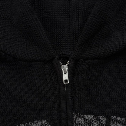 3M college knit zip hoodie-black