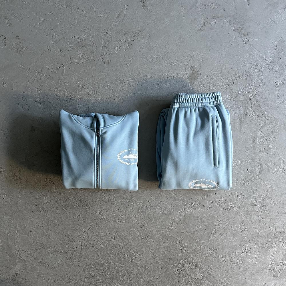 superior royale zip set-blue