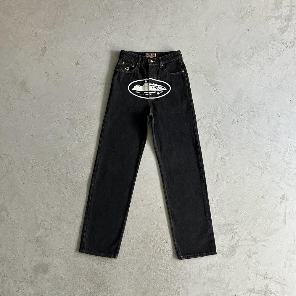 CR island baggy jeans-black