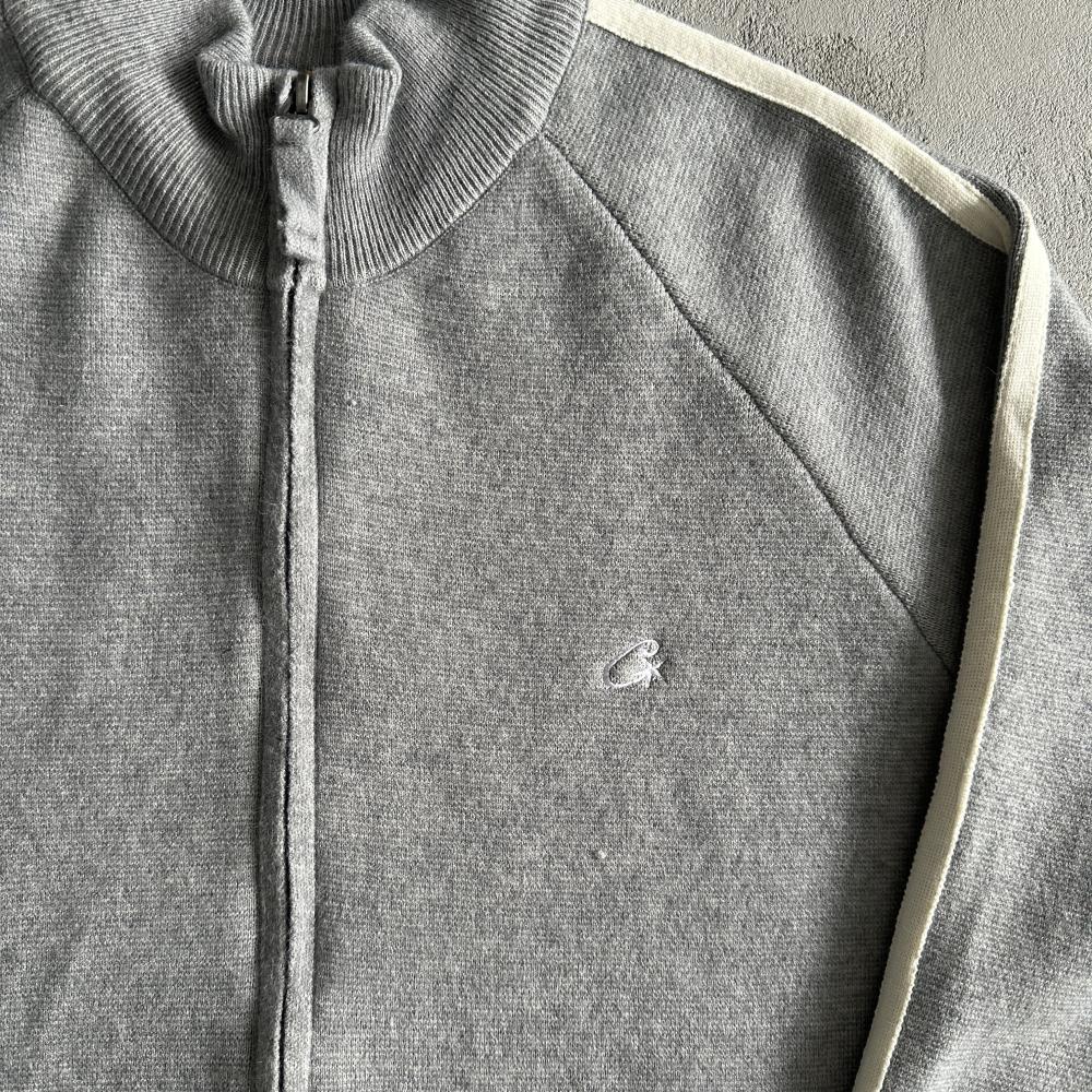 Knit zip up fleece-grey