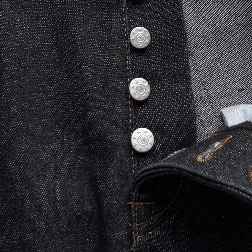 Crest Chainstitch Baggy Jeans- Washed Black