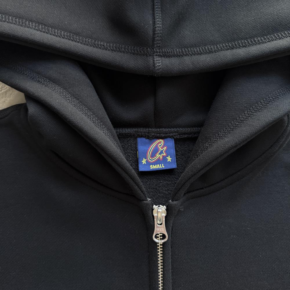 MINI ISLAND ZIP HOODIE -BLACK