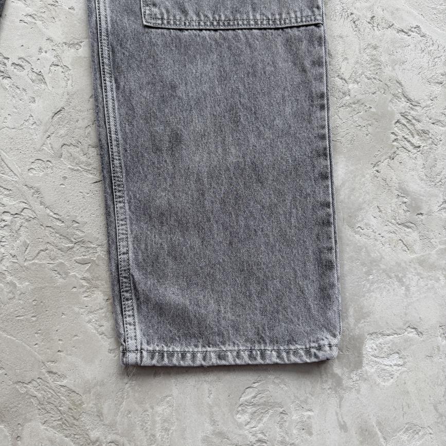 EMBOSSED C-STAR DENIM WORK PANT-grey