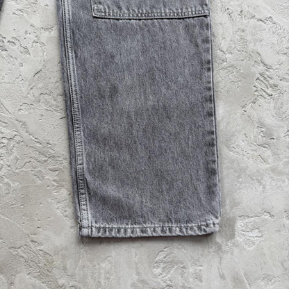 EMBOSSED C-STAR DENIM WORK PANT-grey