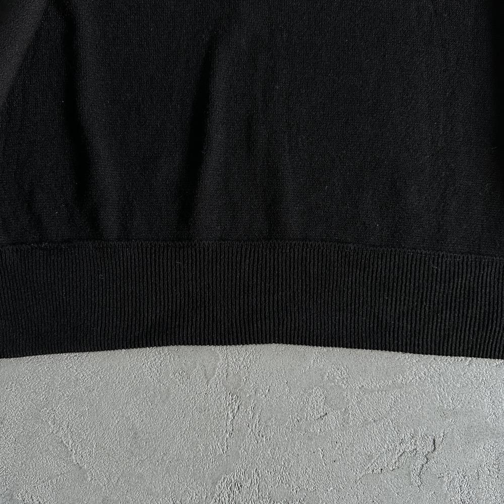 Knit zip up fleece- Black