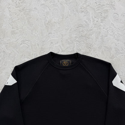 Star Raglan Waffle Thermal -Black