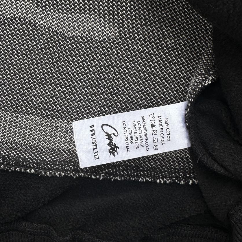 hybrid jacquard knit alcatraz zip hoodie-black