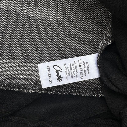 hybrid jacquard knit alcatraz zip hoodie-black