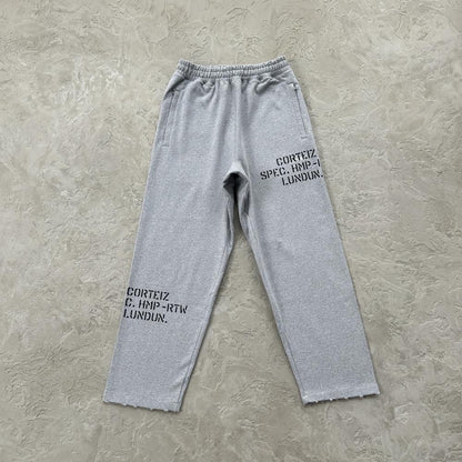 Hmp stencil crewneck set-grey