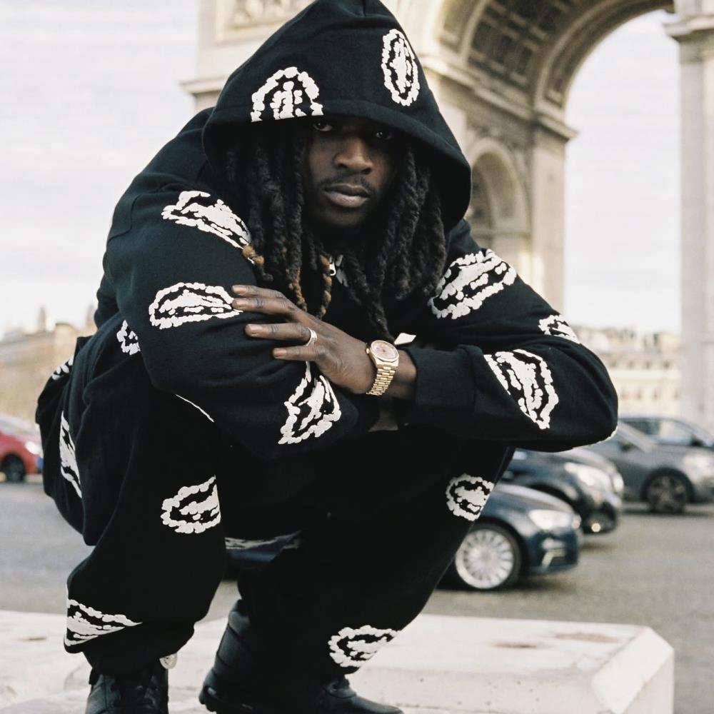 Cor X DenTears Zip Up Hoodie+DenTears Island Wreath Sweatpant -black