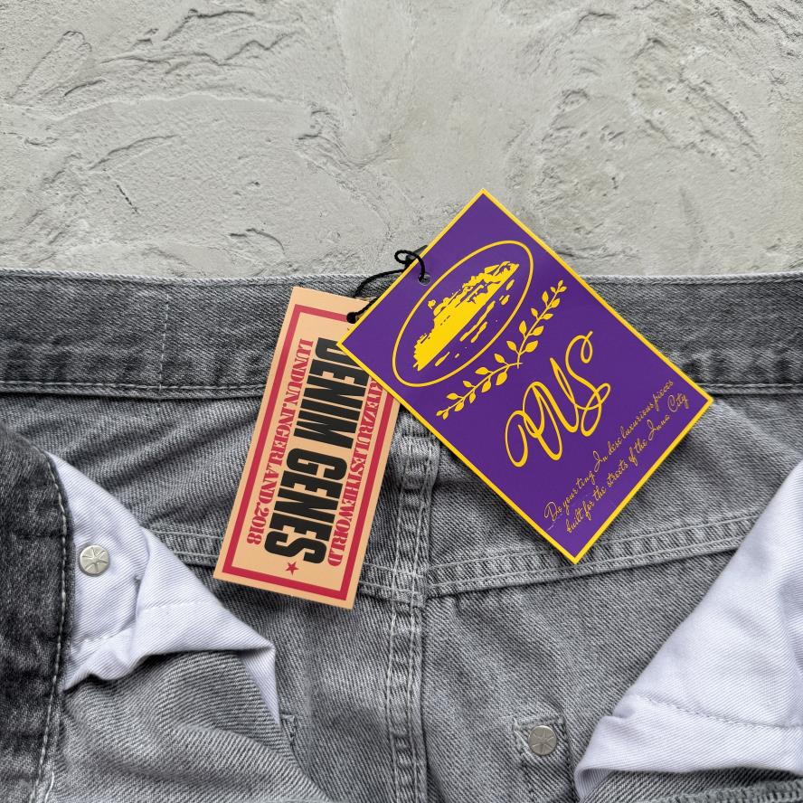 EMBOSSED C-STAR DENIM WORK PANT-grey