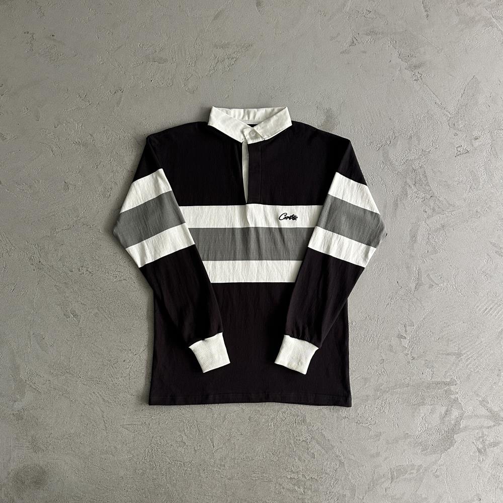 RUGBY SHIRT-black and white