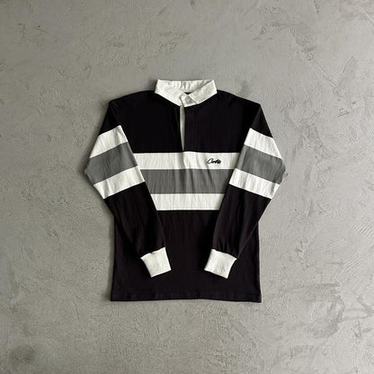 RUGBY SHIRT-black and white