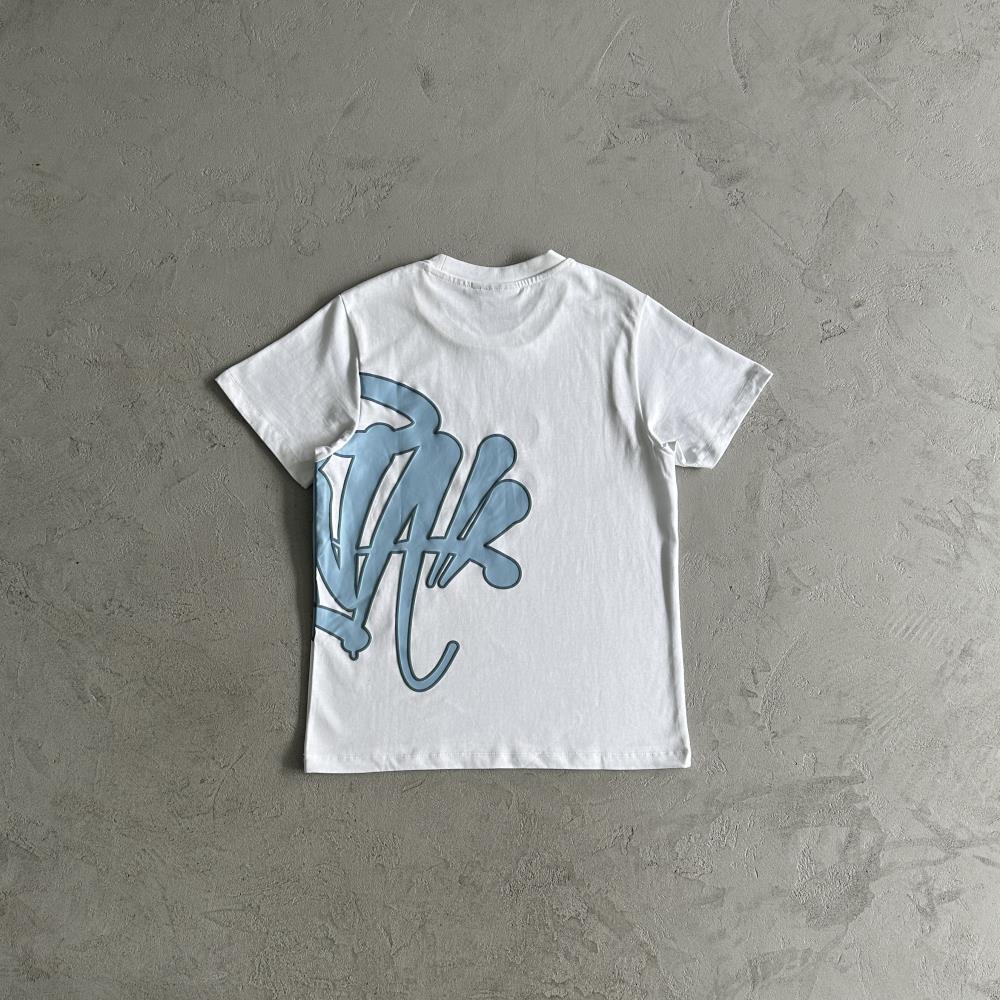 Syna Men's white and blue T-shirt set