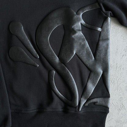 sy round neck suit-black tracksuit