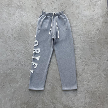 Lundun Stitch Zip Hoodie & STITCH OPEN HEM SWEATPANT-Heather Grey