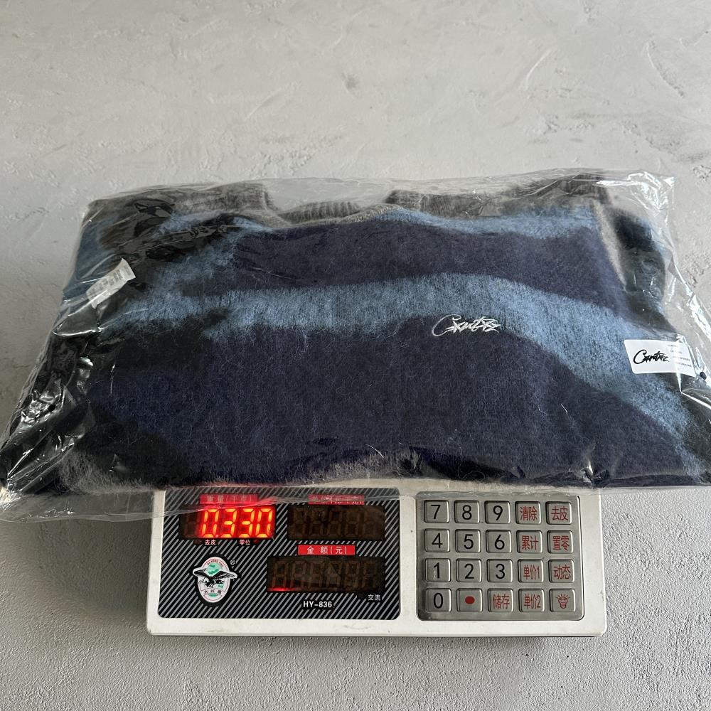 Mohair kmit sweater deep ocean camo
