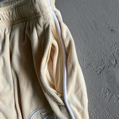 Velor track set – Cream