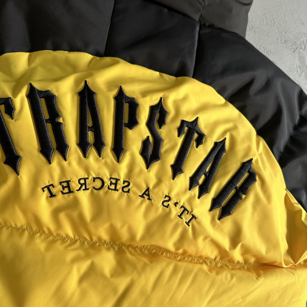 Decoded Arch Puffer Jacket Black Yellow