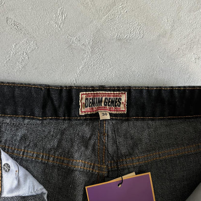 CR island baggy jeans-black