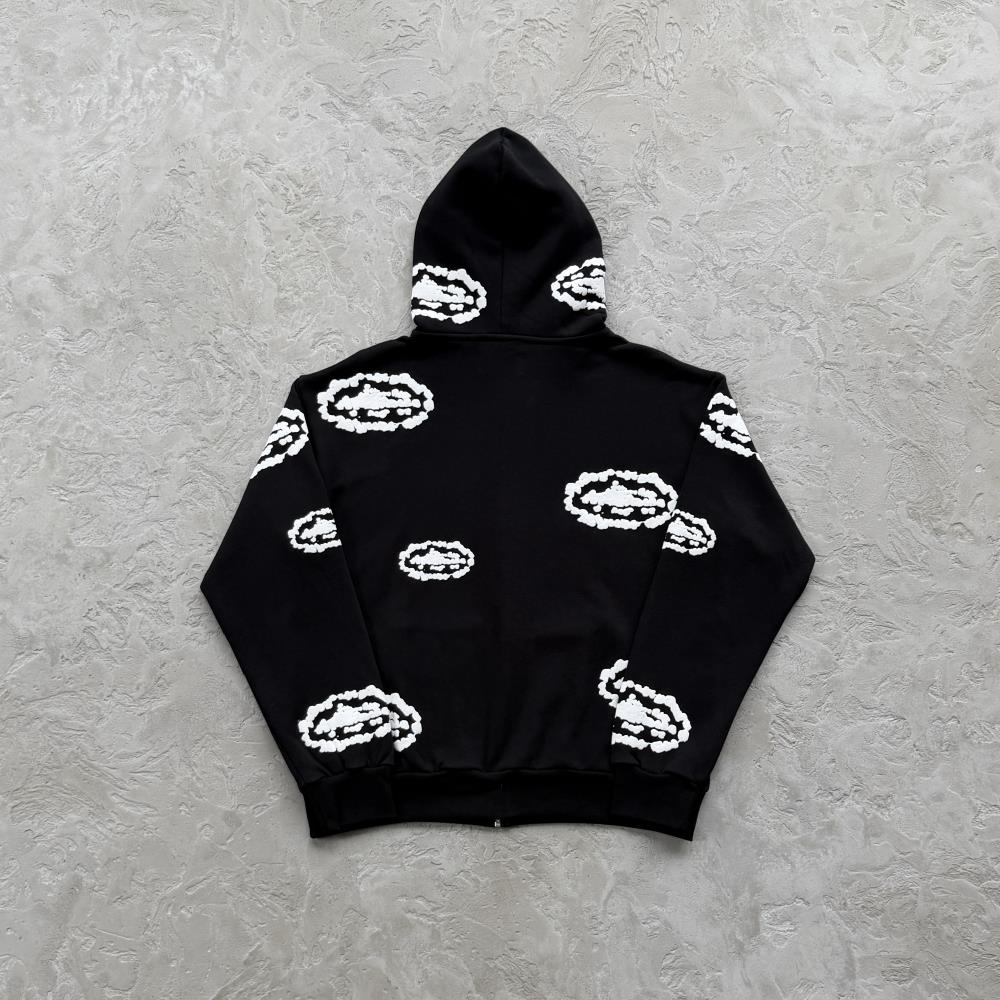 Cor X DenTears Zip Up Hoodie+DenTears Island Wreath Sweatpant -black