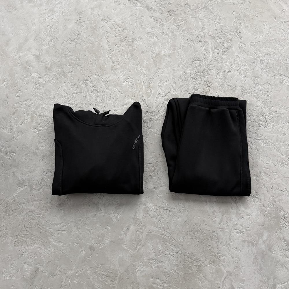 ME glide overlock trackie-black