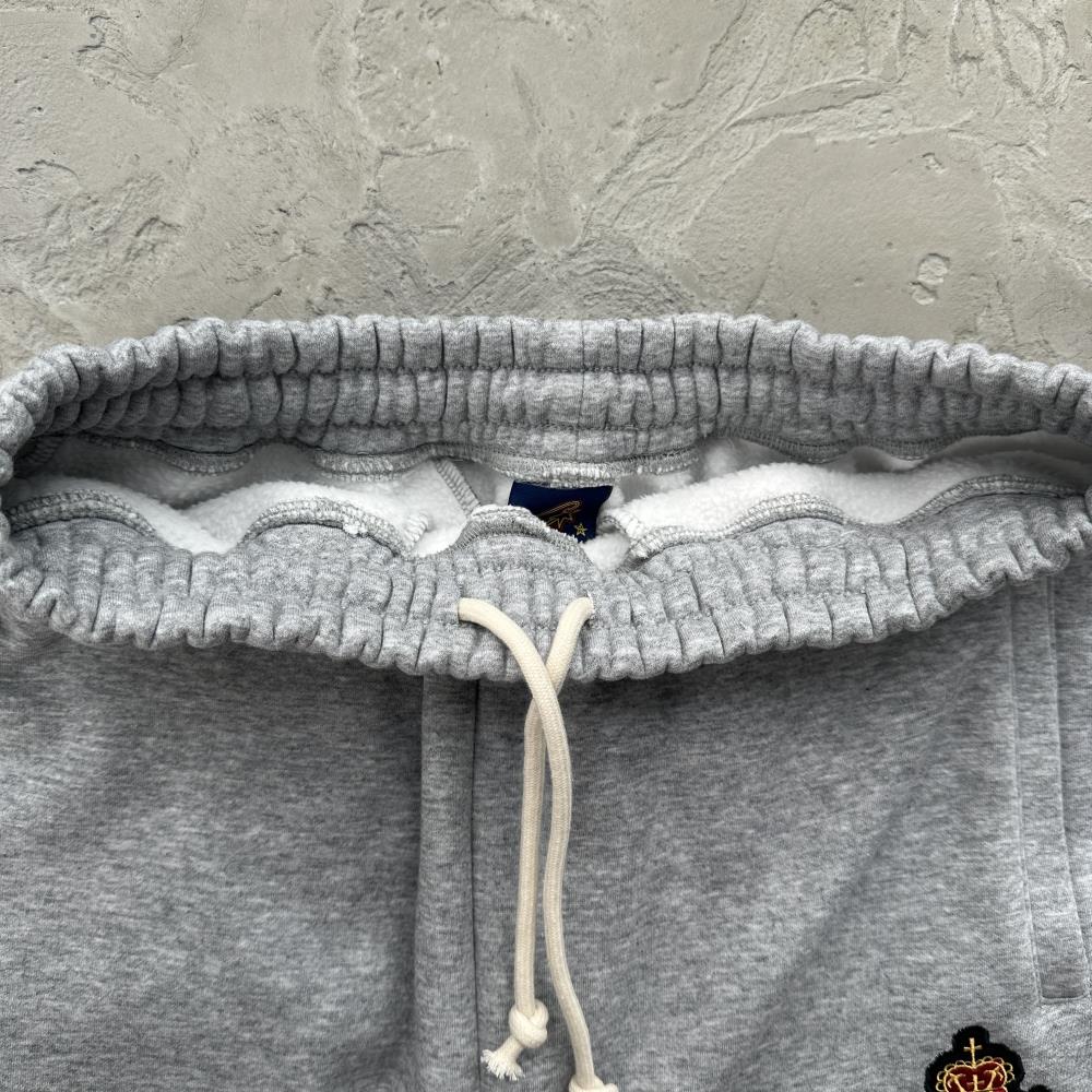 ROYALE CREST OPEN HEM SWEATPANT [HEATHER GREY]