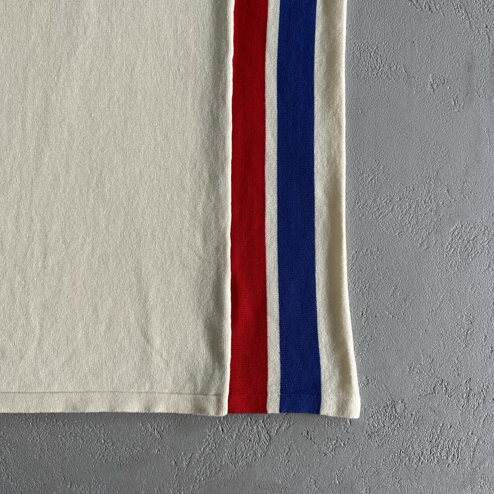 zip racer knit ss -cream