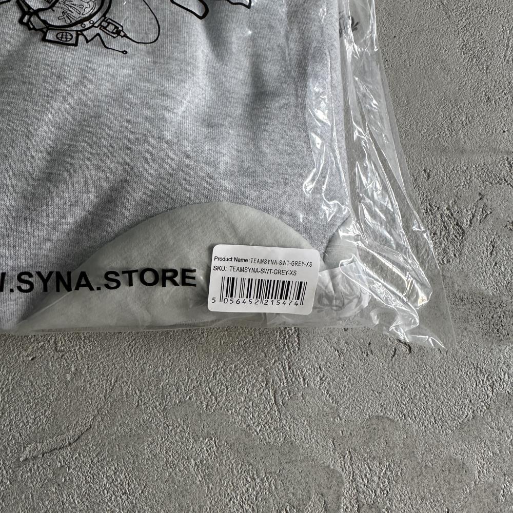 sy round neck suit-gray