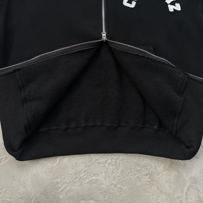 college arch open hem set-black
