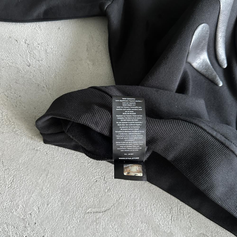 sy round neck suit-black tracksuit