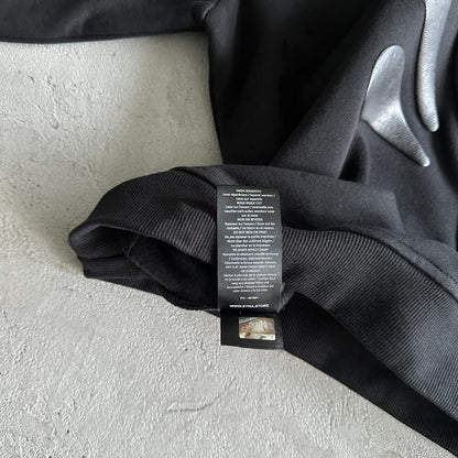sy round neck suit-black tracksuit