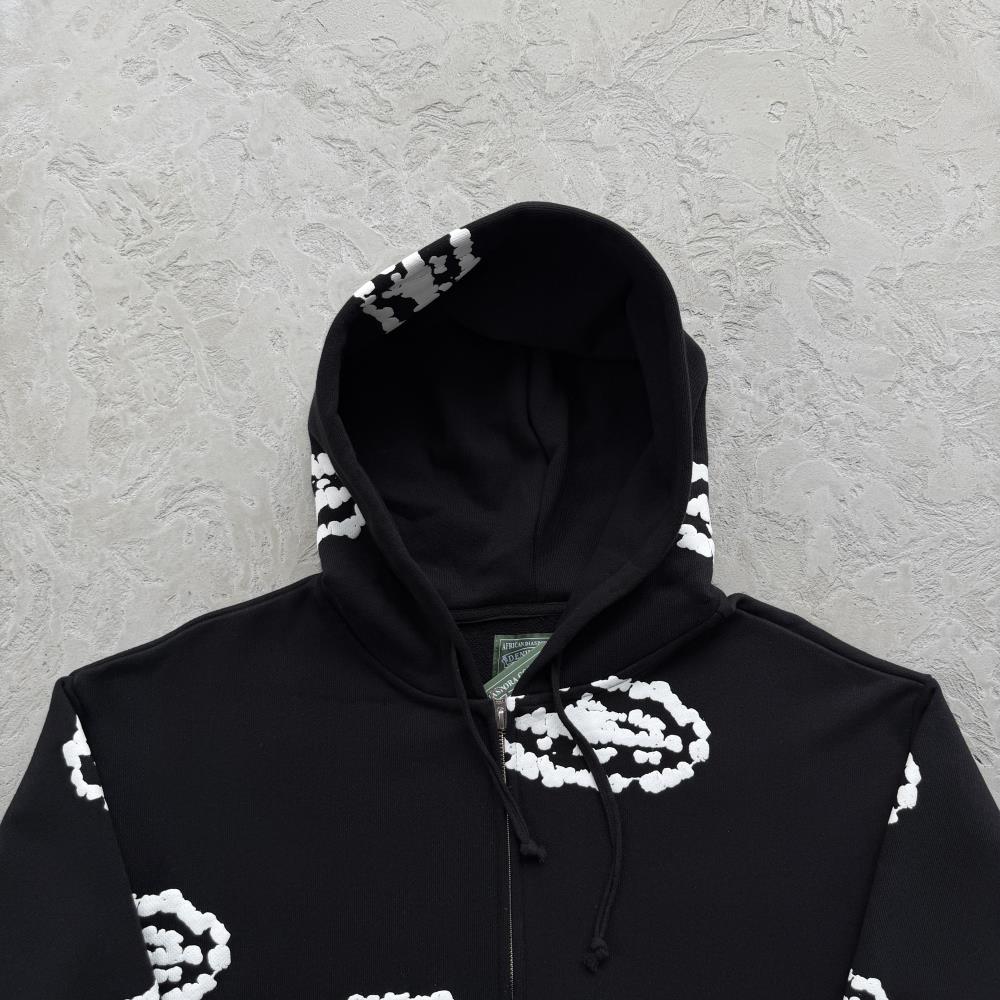 Cor X DenTears Zip Up Hoodie+DenTears Island Wreath Sweatpant -black