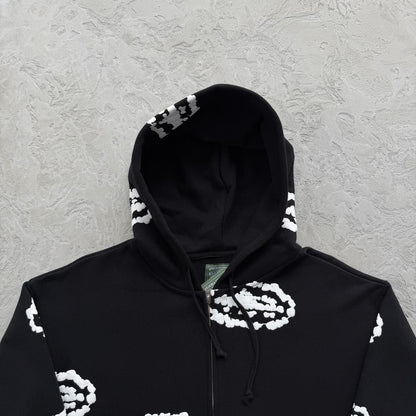 Cor X DenTears Zip Up Hoodie+DenTears Island Wreath Sweatpant -black