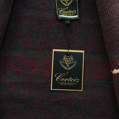 lux knit zip up-black