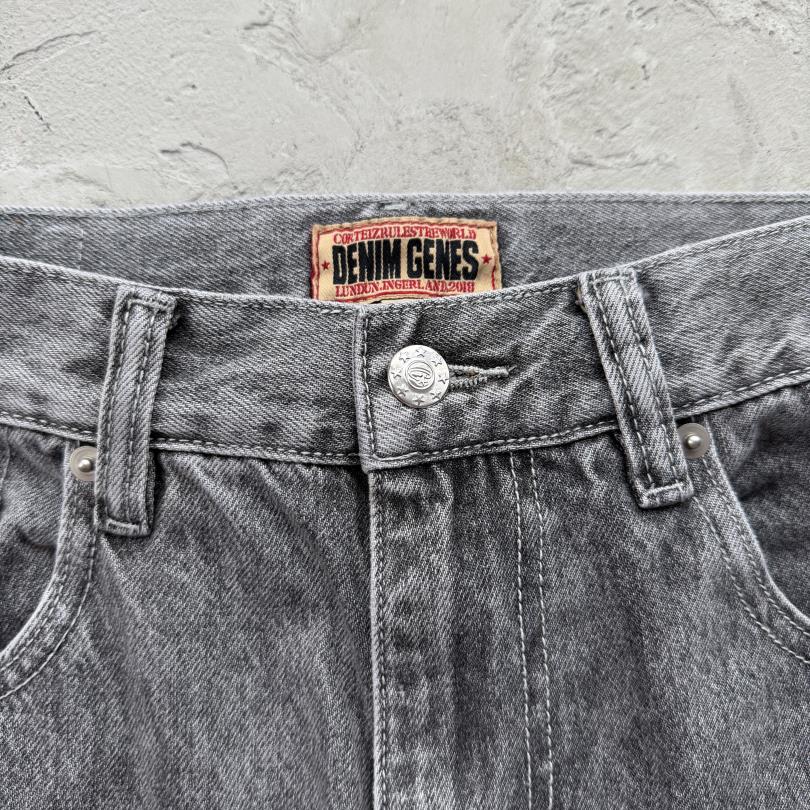 EMBOSSED C-STAR DENIM WORK PANT-grey