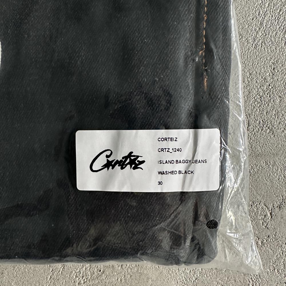 CR island baggy jeans-black