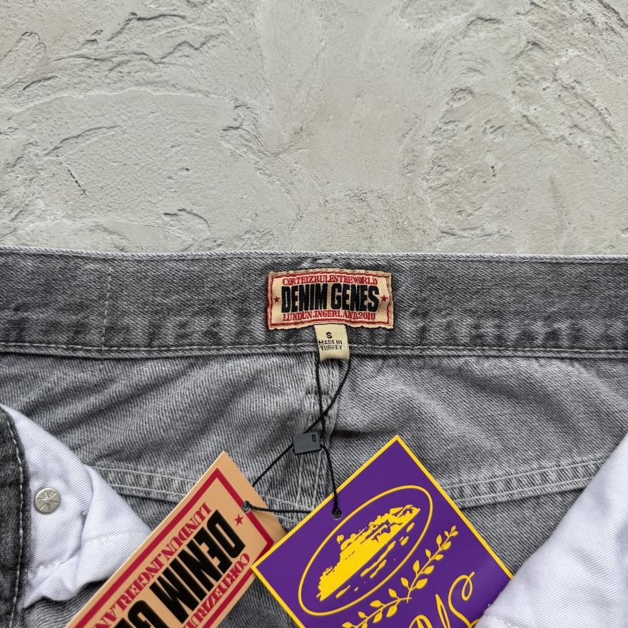 EMBOSSED C-STAR DENIM WORK PANT-grey