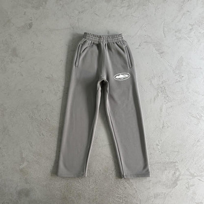 island puff print zip set-grey