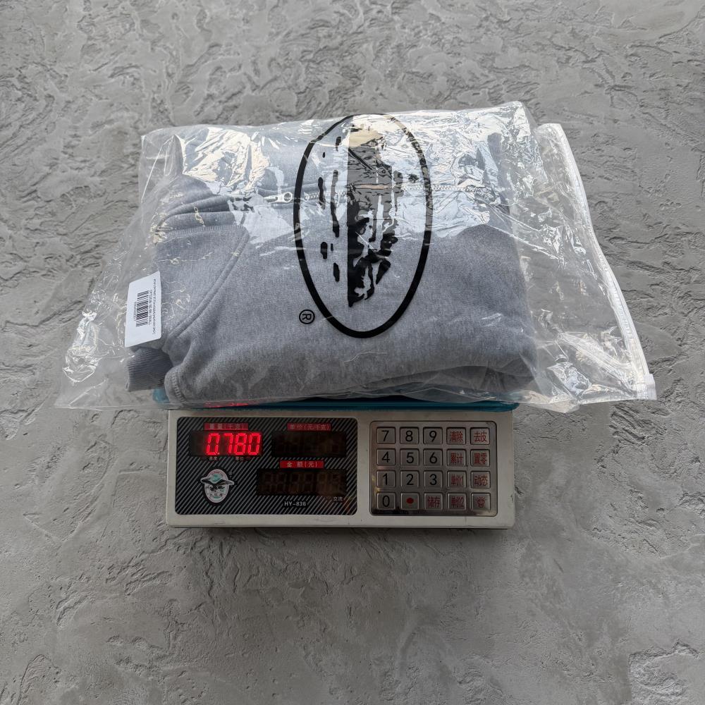 Lundun Stitch Zip Hoodie -Heather Grey