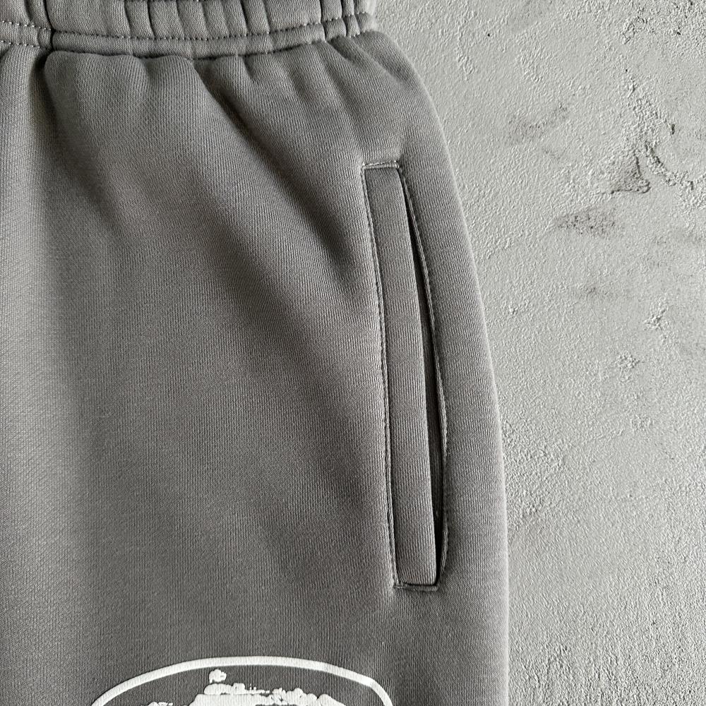 island puff print zip set-grey