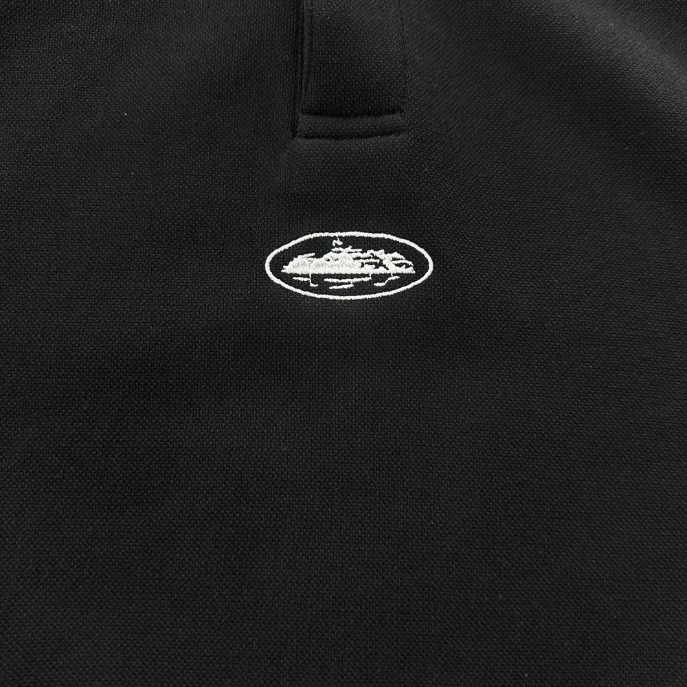 island pique polo set -black