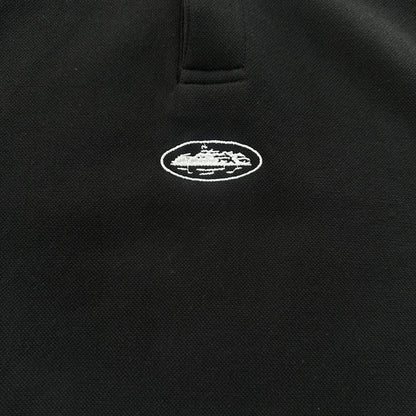 island pique polo set -black