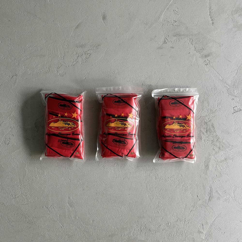 (3 PACK)ALCATRAZ BOXERS-Red