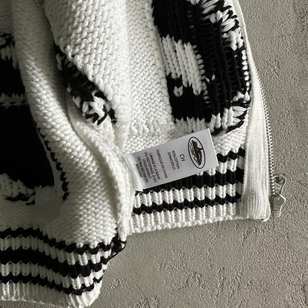 heavy knit jacquard sweater