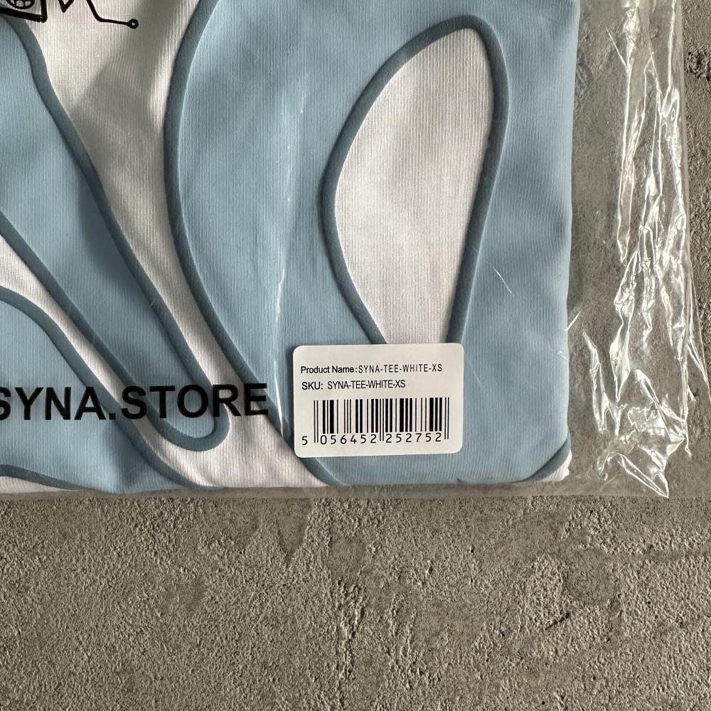 Syna Men's white and blue T-shirt set