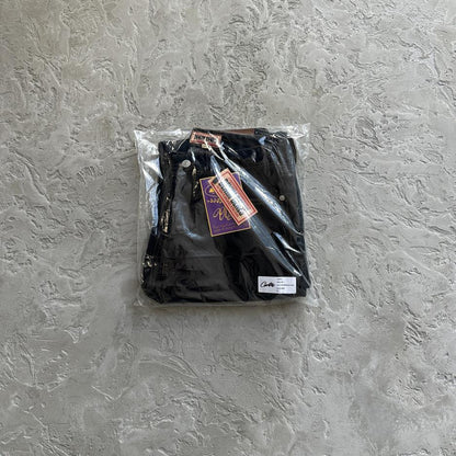 DUAL STRIPE BAGGY JEANS-black