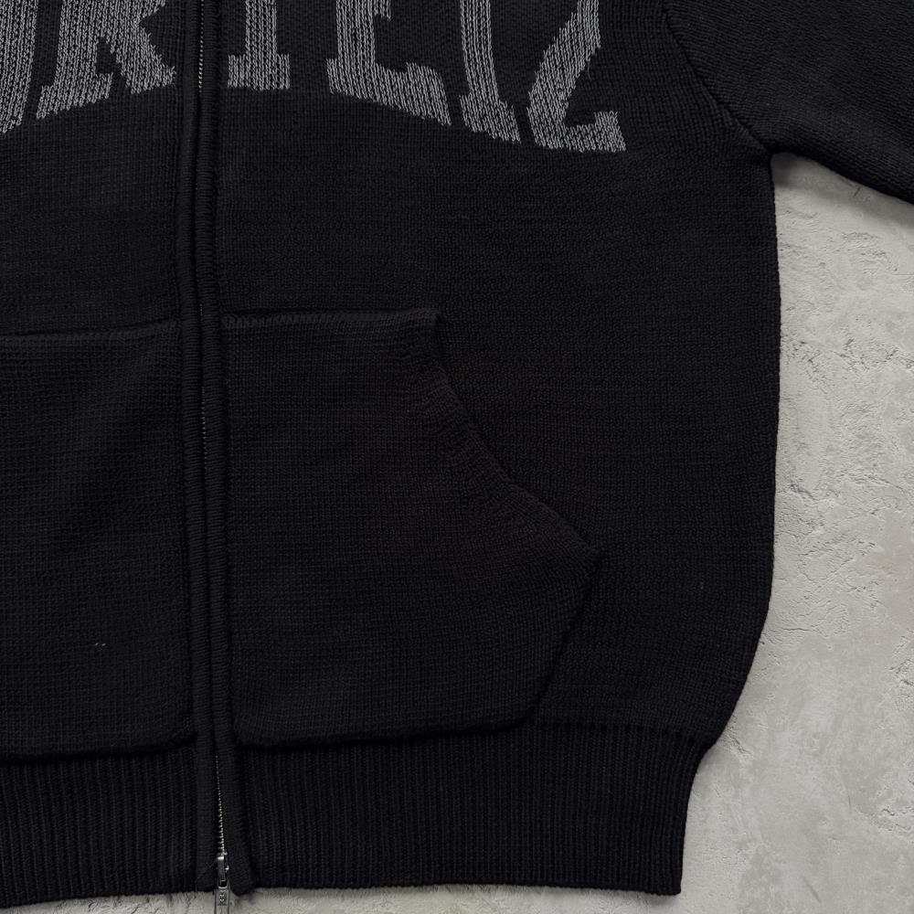 3M college knit zip hoodie-black
